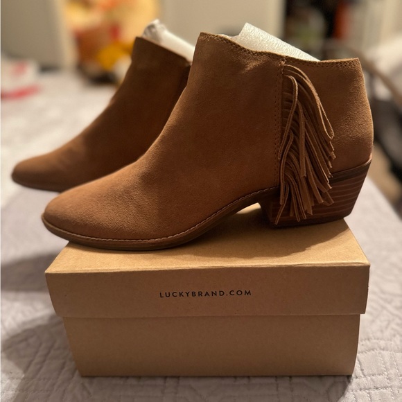 Lucky Brand Felisie Honey Suede Booties - Picture 5 of 8